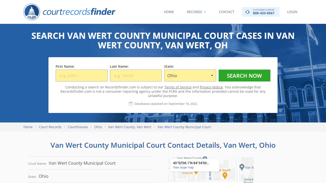 Van Wert County Municipal Court Case Search - RecordsFinder