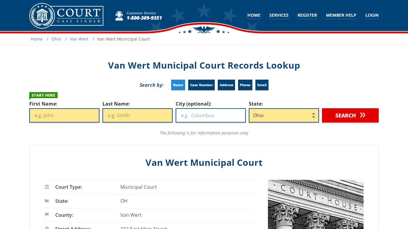 Van Wert Municipal Court Records Lookup - CourtCaseFinder.com